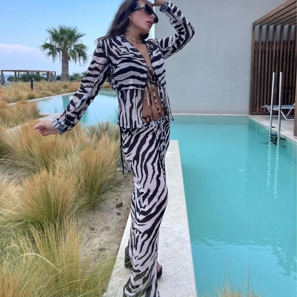 Zebra Two Piece Set Tracksuit - Picture 1 of 3